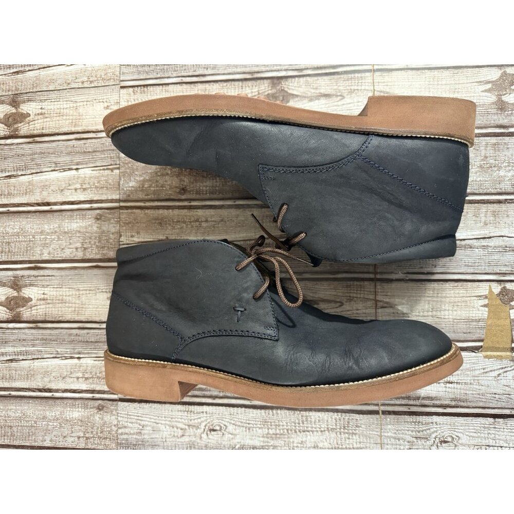 TOD’s Suede Chukka Boots Size 10 Color Dark Blue - Picture 2 of 8
